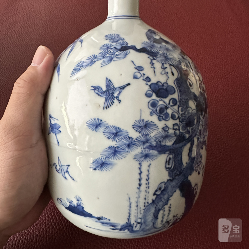 明崇祯 青花喜上眉梢图酒壶 - 图14